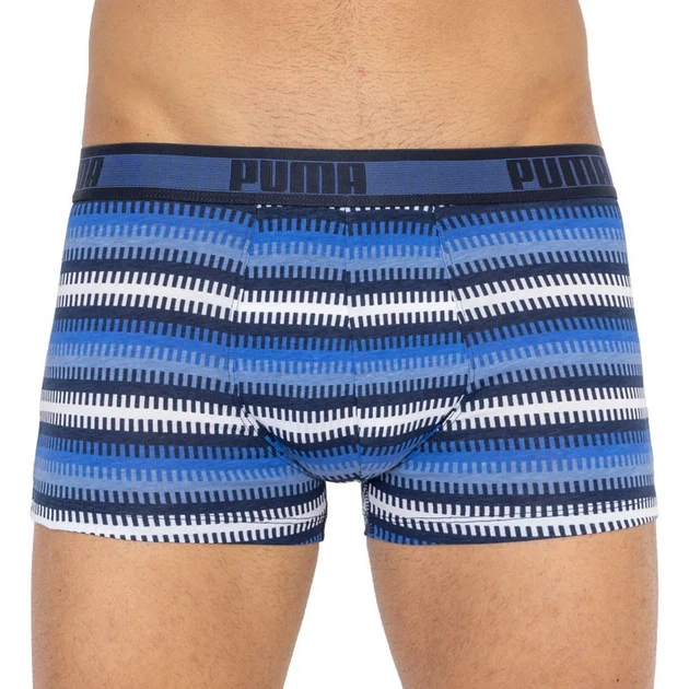 Трусы-шорты Puma хлопок M синий белый серый черный 2 пары - Фото 4 Трусы-шорты Puma хлопок M синий белый серый черный 2 пары - изображение 4