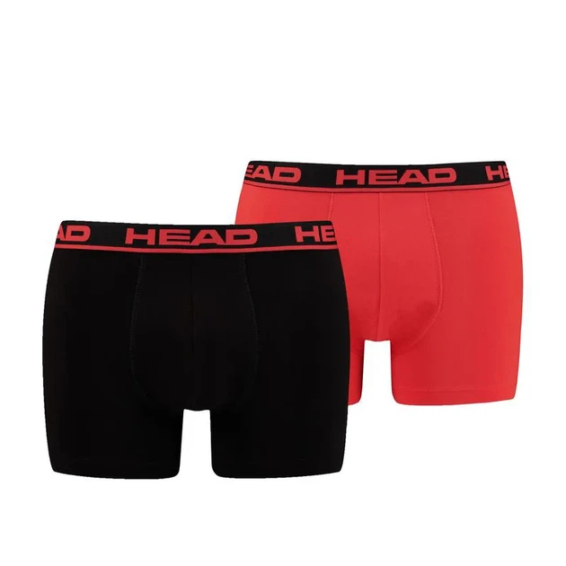 Трусы-боксеры Head 95% хлопок L красный черный - Фото 1 Трусы-боксеры Head 95% хлопок L красный черный - изображение 1