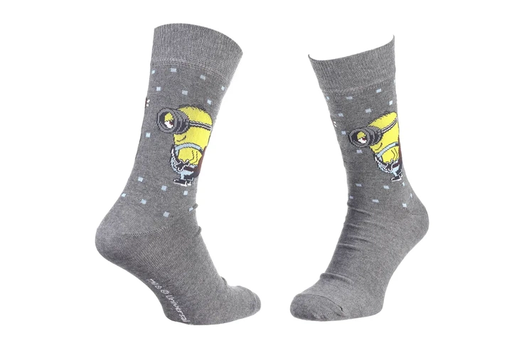 Шкарпетки MINIONS хлопок 39-42 темно-серый - изображение 2