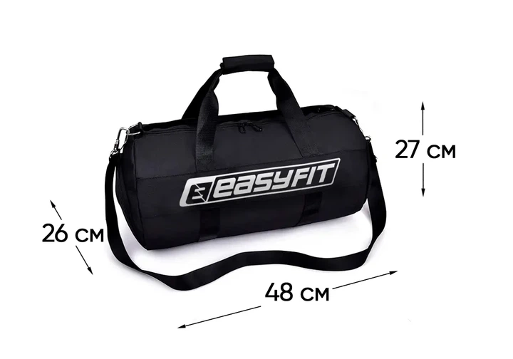 Спортивна сумка ProDobro Cordura 48х26х27 см чорна 35 л - зображення 3
