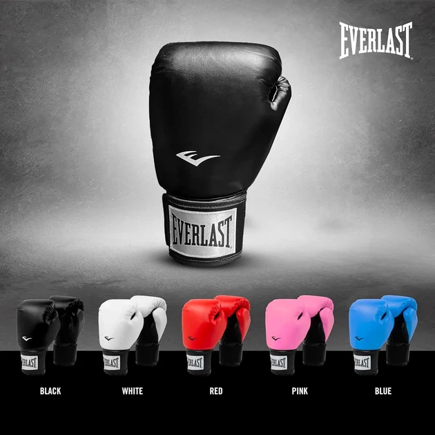 Боксерские перчатки Everlast полиуретан 8 унций черные унисекс - изображение 5