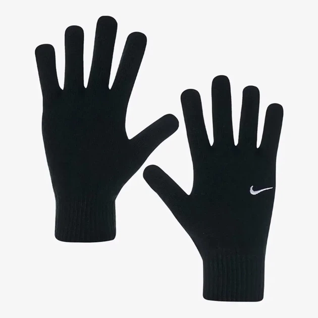 Теплые перчатки NIKE акрил L/XL черные - Фото 1 Теплые перчатки NIKE акрил L/XL черные - изображение 1