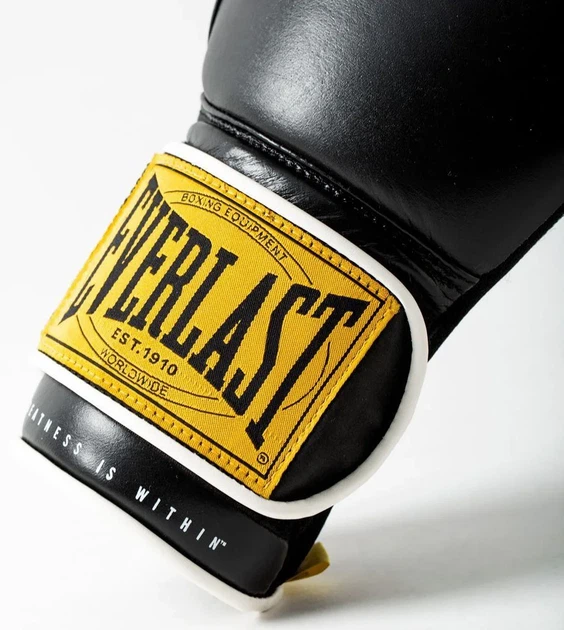 Боксерские перчатки Everlast синтетическая кожа 16 унций черные - Фото 2 Боксерские перчатки Everlast синтетическая кожа 16 унций черные - изображение 2