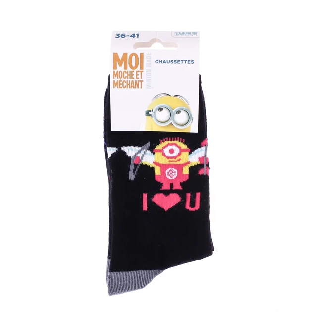 Шкарпетки MINIONS 66% бавовна 36-41 чорний - зображення 2