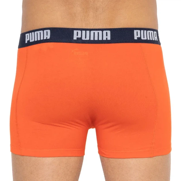Трусы-боксеры Puma 95% хлопок 5% эластан S синий оранжевый 2 пары - изображение 3