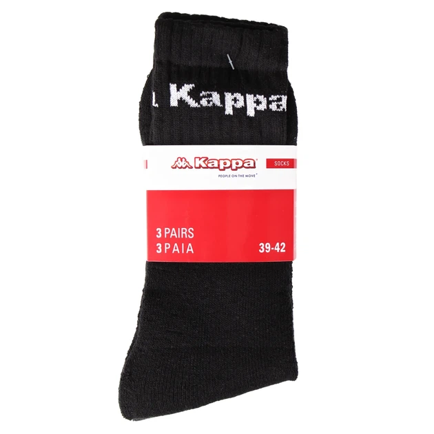 Шкарпетки Kappa хлопок 43-46 черный белый серый 3 пары - изображение 2