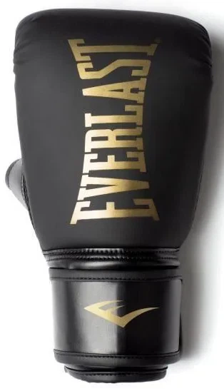 Боксерские перчатки Everlast полиуретан L/XL черные золотые - Фото 1 Боксерские перчатки Everlast полиуретан L/XL черные золотые - изображение 1