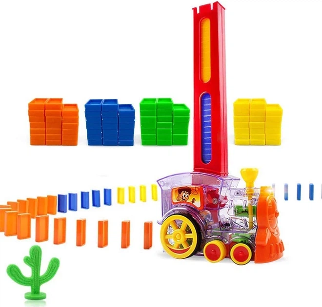 Детская игрушка паровозик из домино Domino Happy Truck 660B, разноцветный - изображение 2