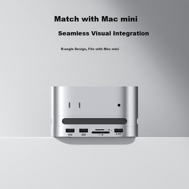 Хаб Hagibis для Mac mini M4 с картридером SD/TF, USB-C - Фото 6 Хаб Hagibis для Mac mini M4 с картридером SD/TF, USB-C - изображение 6