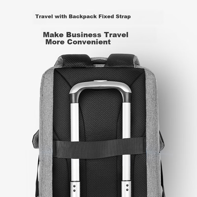 Рюкзак для ноутбука Lenovo Business Commout Large Capacity 15.6-Inch Notebook Gaming Laptop Bag Student Schoolbag B001 (светло-серый) - Фото 6 Рюкзак для ноутбука Lenovo Business Commout Large Capacity 15.6-Inch Notebook Gaming Laptop Bag Student Schoolbag B001 (светло-серый) - изображение 6