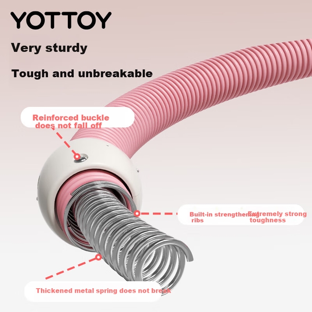 Бесшумный пружинный утяжеленный обруч Yottoy для взрослых, мягкий фитнес-обруч для женщин, для похудения талии и уменьшения жира на животе, серый, 1,5 кг. - Фото 8 Бесшумный пружинный утяжеленный обруч Yottoy для взрослых, мягкий фитнес-обруч для женщин, для похудения талии и уменьшения жира на животе, серый, 1,5 кг. - изображение 8
