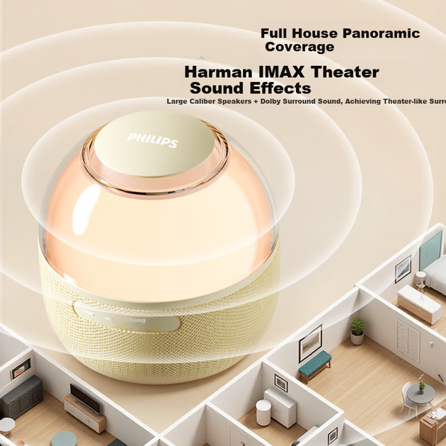 PHILIPS TAS2009 Настільний Bluetooth-колонка Міні-сабвуфер для дому Високоякісний бездротовий динамік Atmos Light для телевізора, колір вишневого цвіту - изображение 6