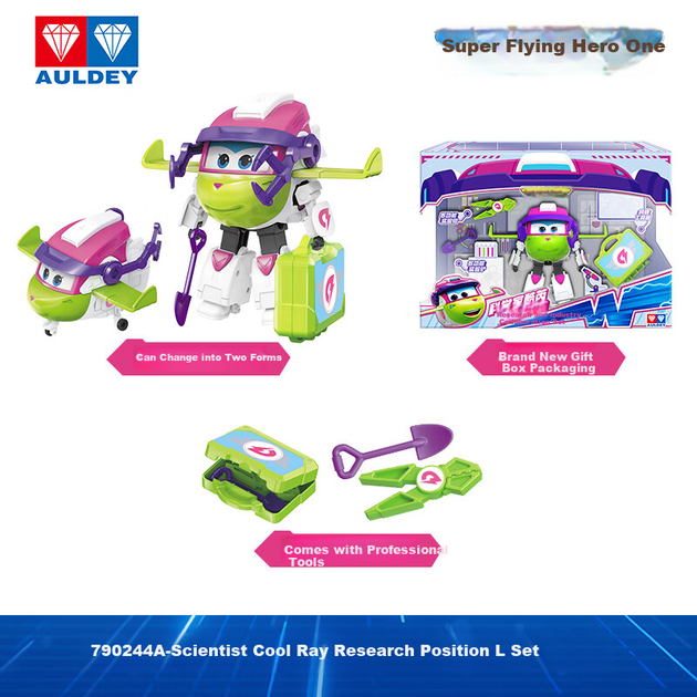 Ігровий набір AULDEY Super Wings Transforming Robot Scientist Cool Ricer Research Kit, ідеально підходить для рольових ігор хлопчиків і дівчаток, відмінний подарунок на день народження. - зображення 10