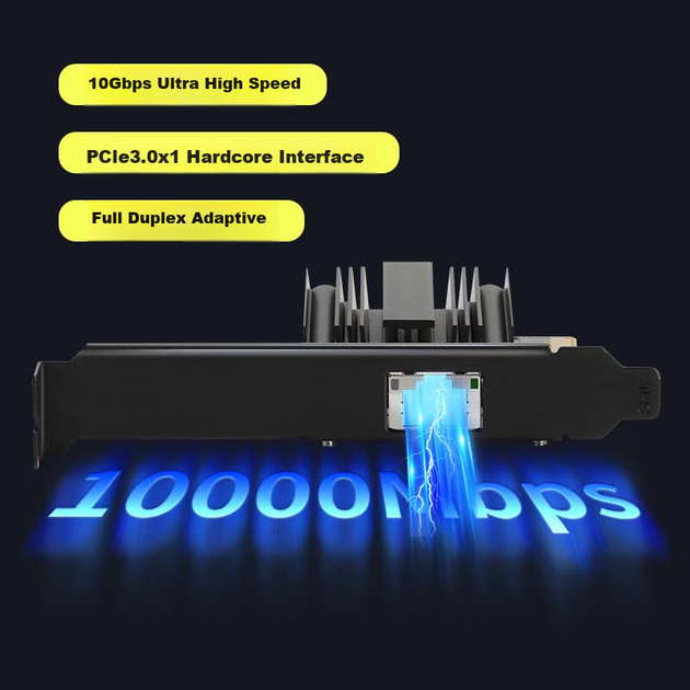 Xiliweishi 10G Gigabit Ethernet карта PCI-E дротова настільна комп'ютерна NAS-карта ігрова мережа Ethernet RJ45 порт високошвидкісна карта розширення AQC113-X1 - Фото 6 Xiliweishi 10G Gigabit Ethernet карта PCI-E дротова настільна комп'ютерна NAS-карта ігрова мережа Ethernet RJ45 порт високошвидкісна карта розширення AQC113-X1 - изображение 6