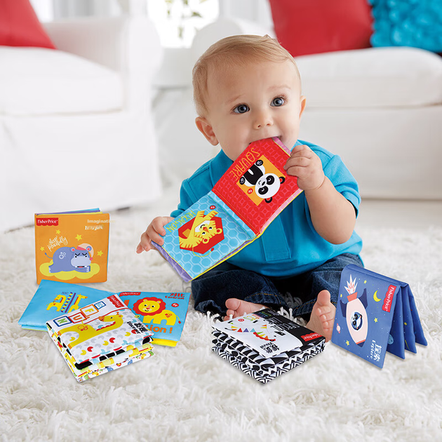 Набор развивающих тканевых книжек Fisher-Price STEAM для малышей, 6 книжек - изображение 6