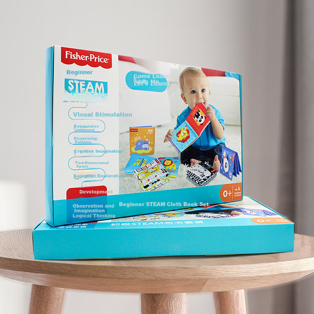Набор развивающих тканевых книжек Fisher-Price STEAM для малышей, 6 книжек - изображение 7