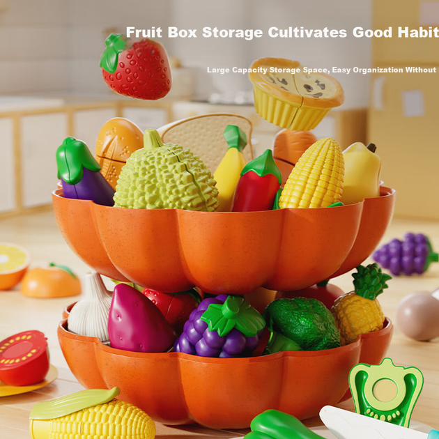 Niuqi Qieqiele Монтессорі раннє навчання гарбуз кухня рольова гра великі фрукти жувальна дитяча іграшка різдвяний подарунок - Фото 7 Niuqi Qieqiele Монтессорі раннє навчання гарбуз кухня рольова гра великі фрукти жувальна дитяча іграшка різдвяний подарунок - изображение 7