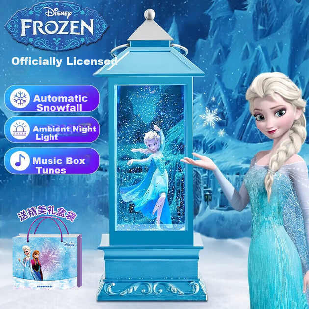 Музична шкатулка Disney «Холодне серце» з Ельзою, принцесою, кришталевою кулею та вітряною лампою. Подарунок на день народження для 10-річної дівчинки. - зображення 4