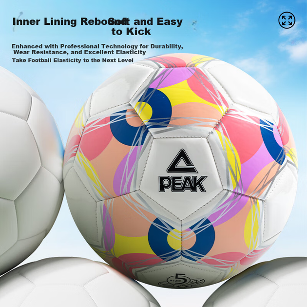 Мяч футбольный Peak Size 5 Розовый - Фото 4 Мяч футбольный Peak Size 5 Розовый - изображение 4