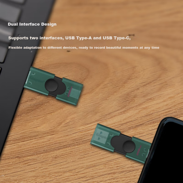 Флеш-накопитель Kingston 128 ГБ Type-C USB 3.2 с двойным интерфейсом DTDEG2, большой емкости, для офиса и автомобиля, совместим с телефонами Android и Apple, а также компьютерами. - изображение 6