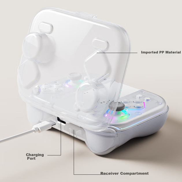 Беспроводной геймпад Aolion J20 Pro PC/Nintendo Switch/Nintendo Switch 2 White (AL-J20 PRO), без приемника - изображение 11