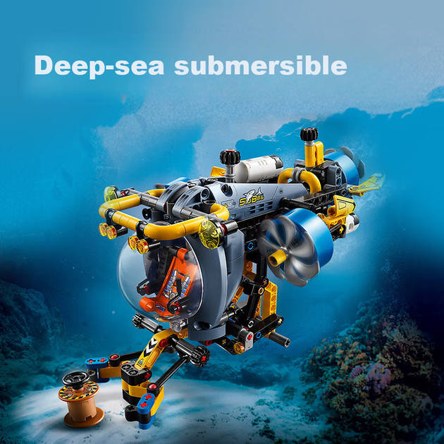 LEGO Technic 42201 Глубоководная исследовательская подводная лодка, игрушка для мальчиков и девочек, подарок на День защиты детей, украшение - изображение 4