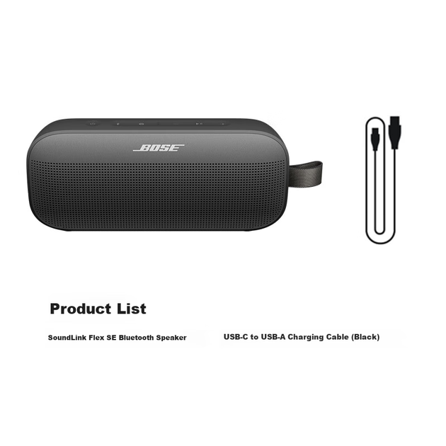 BOSESoundLink Flex Special Edition Bluetooth-колонка — чорна, водонепроникна портативна колонка для кемпінгу/автоколонка для використання на відкритому повітрі, подарунок - зображення 6