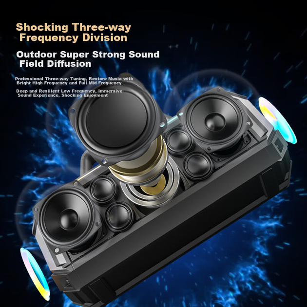Bluetooth-колонка CLAISON T91 [Berlin Sound] Домашній комплект KTV з караоке-мікрофоном, універсальний портативний сабвуфер для Square Dance, білий - зображення 5