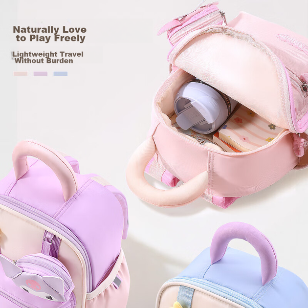 Рюкзак Hello Kitty для девочек 3-6 лет, рюкзак принцессы для дошкольников, двойная сумка через плечо, подарок, 96660 Kuromi Purple - изображение 10