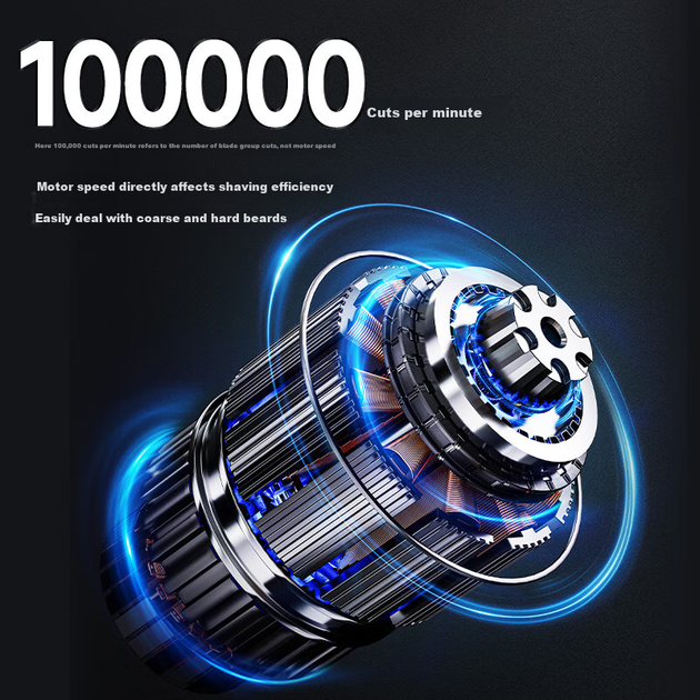 Электробритва POVOS PQ9909 мужская с LED-дисплеем и быстрой зарядкой, серебристая - изображение 8