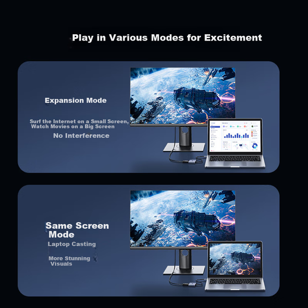 Док-станция расширения SAMZHE Type-C — HDMI, конвертер 4K высокой четкости, адаптер для телефонов и планшетов, док-станция расширения USB 3.0 для ноутбуков, iPad и проекторов мощностью PD100 Вт, DK-Q3. - изображение 9
