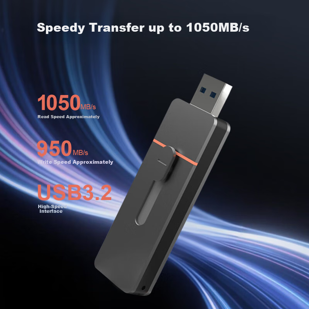 USB-флеш-накопитель Lenovo 512 ГБ с твердотельным накопителем, скорость чтения до 1050 МБ/с, двойной интерфейс USB 3.2 и Type-C, универсальный флеш-накопитель большой емкости для телефонов и компьютеров. - Фото 4 USB-флеш-накопитель Lenovo 512 ГБ с твердотельным накопителем, скорость чтения до 1050 МБ/с, двойной интерфейс USB 3.2 и Type-C, универсальный флеш-накопитель большой емкости для телефонов и компьютеров. - изображение 4