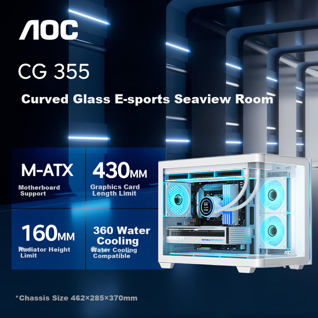 Корпус AOC Chengtianbow CG355 MATX White - изображение 5