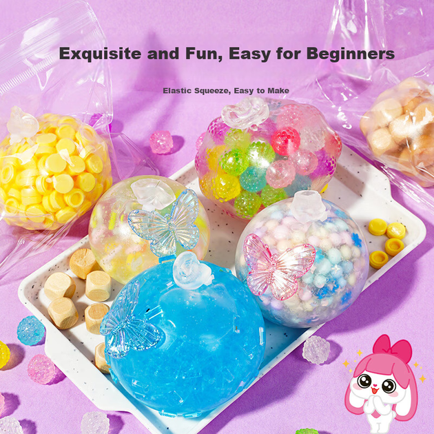 Xiaoling Toys Дитячий DIY Craft Kit Реалістичний стрес зняття весело тісто вичавити іграшку дівчинка подарунок на день народження - зображення 6