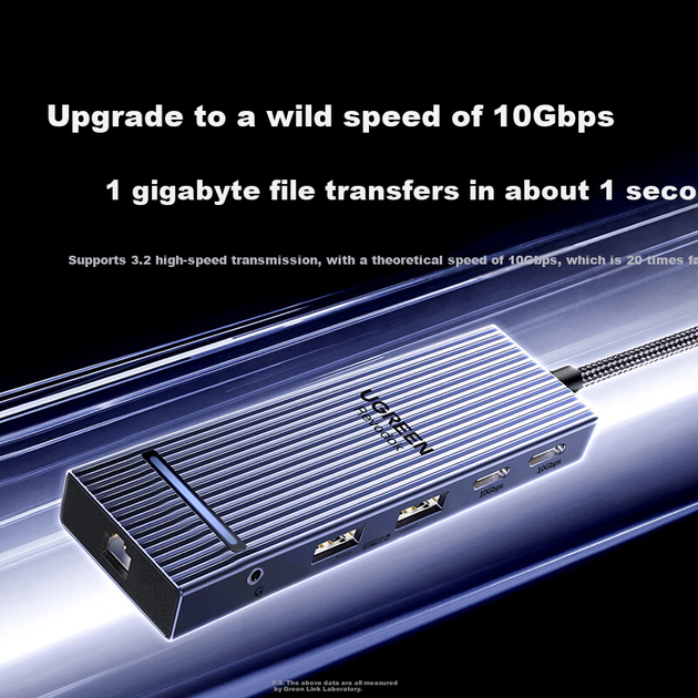 Док-станція UGREEN Type-C 3.2 Dual HDMI/DP Triple DisplayPort Adapter, сумісна з USB-C, Thunderbolt 4/5, розширення Dock 10G, багатофункціональний адаптер, розширення для кількох екранів 8K, сумісний з комп'ютерами Huawei - изображение 7