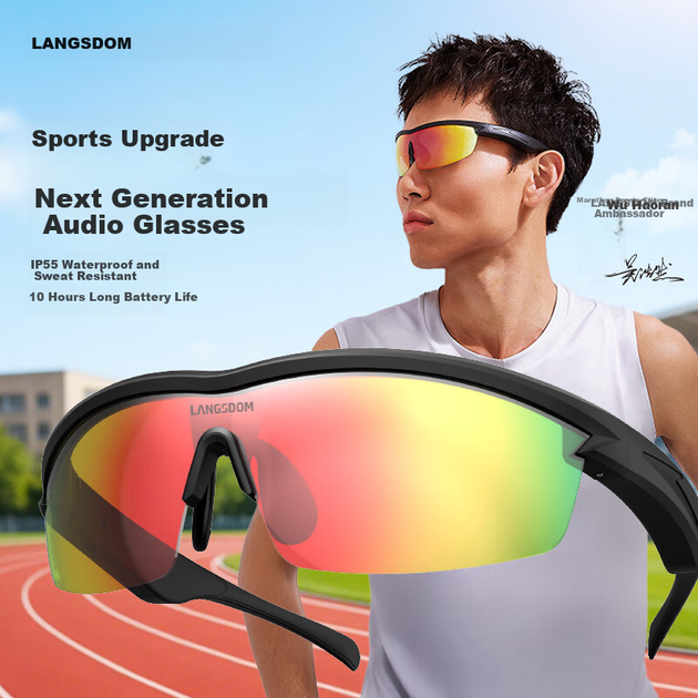 Навушники Lanshidun AirNova Bluetooth Red - Фото 2 Навушники Lanshidun AirNova Bluetooth Red - зображення 2