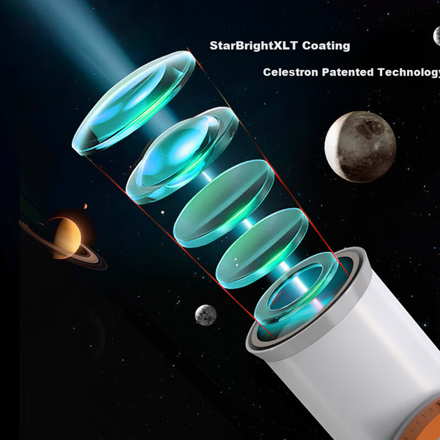 Профессиональный астрономический телескоп Celestron StarPath 70 с высоким разрешением и большим увеличением для наблюдения за Луной, подарок для студентов на день рождения или праздник. - зображення 7