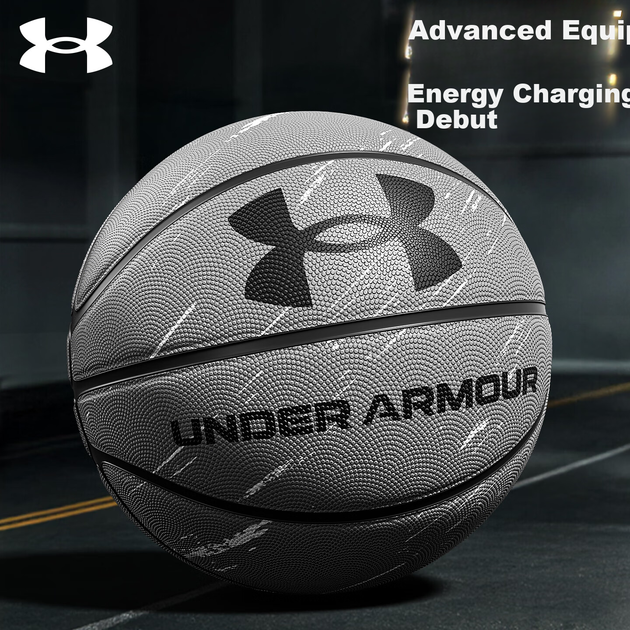 Баскетбольный мяч Under Armour №7 для взрослых, детей и подростков, предназначенный для тренировок на открытом воздухе, с противоскользящим и износостойким покрытием, для цементных площадок, официальный игровой мяч. - изображение 5