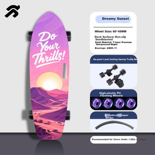 Дитячий скейтборд Tongbu Land Surfboard для початківців та дорослих, професійний, безшовний пружинний міст, чотириколісний, повний спалах, 29-дюймовий Land Surfboard - Фото 2 Дитячий скейтборд Tongbu Land Surfboard для початківців та дорослих, професійний, безшовний пружинний міст, чотириколісний, повний спалах, 29-дюймовий Land Surfboard - изображение 2