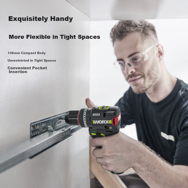 Дрель WORX WU135T ударная беспроводная 12В, 2 батареи 2.0Ач - изображение 5