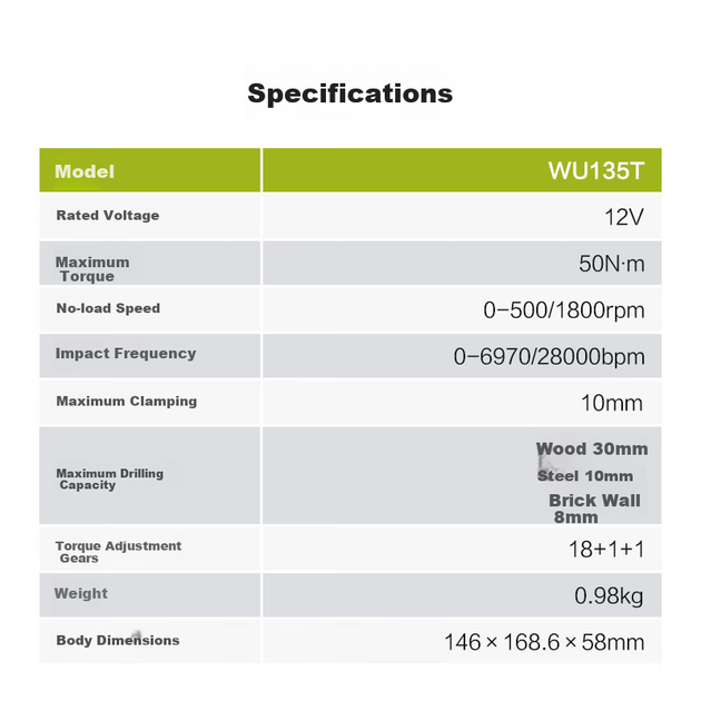 Дрель WORX WU135T ударная беспроводная 12В, 2 батареи 2.0Ач - изображение 9