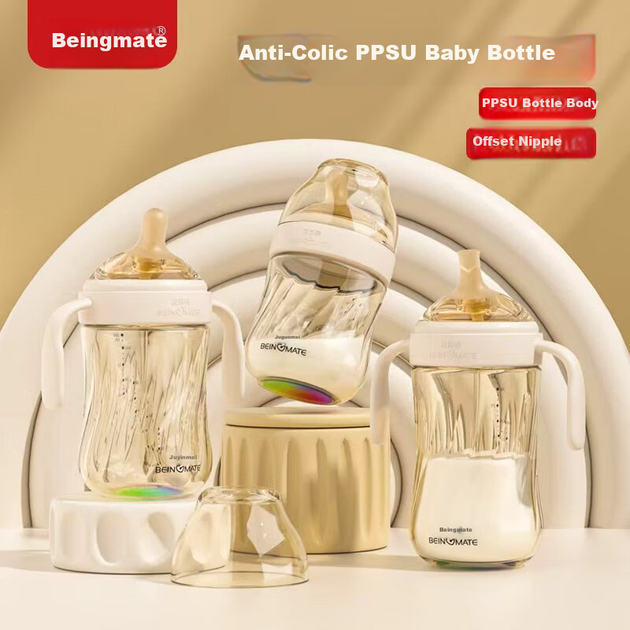 Бутылочка Beingmate Baby Diamond Light Anti-Colic Bottle 0-3-6 Months Gravity Ball PPSU Baby Simulated Breast Eccentric Nipple BBS - изображение 8