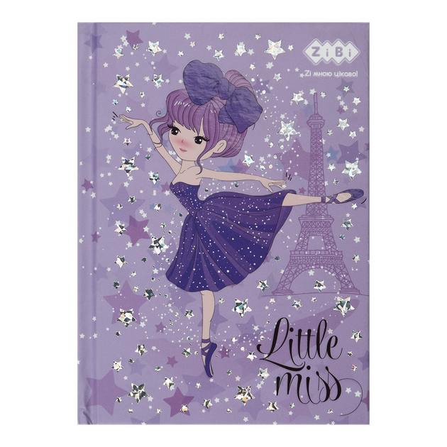 Блокнот А6 64арк ZB.12714-07 LITTLE MISS клітинка,тверда обкладинк,мат.лам.+лак,фольга фіолетов (20) - Фото 1 Блокнот А6 64арк ZB.12714-07 LITTLE MISS клітинка,тверда обкладинк,мат.лам.+лак,фольга фіолетов (20) - изображение 1