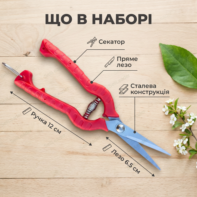 Секатор AgroStar мод.215 для цветов винограда кустов садовый стальное прямое лезвие 6,5см обрезчик пружинный - Фото 9 Секатор AgroStar мод.215 для цветов винограда кустов садовый стальное прямое лезвие 6,5см обрезчик пружинный - изображение 9