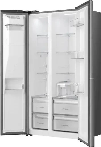 Холодильник SBS Gorenje, 179х62х91см, 2 двері, 347(181)л, А+, NF+, Інв., Зона св-ті, диспенсер, Внутр. Диспл, нерж - зображення 6