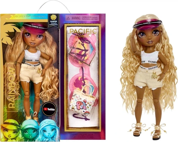 Лялька шарнірна Рейнбоу Сенд Харпер серія Pacific Coast Rainbow High Harper Dune Sand 578376 - зображення 9