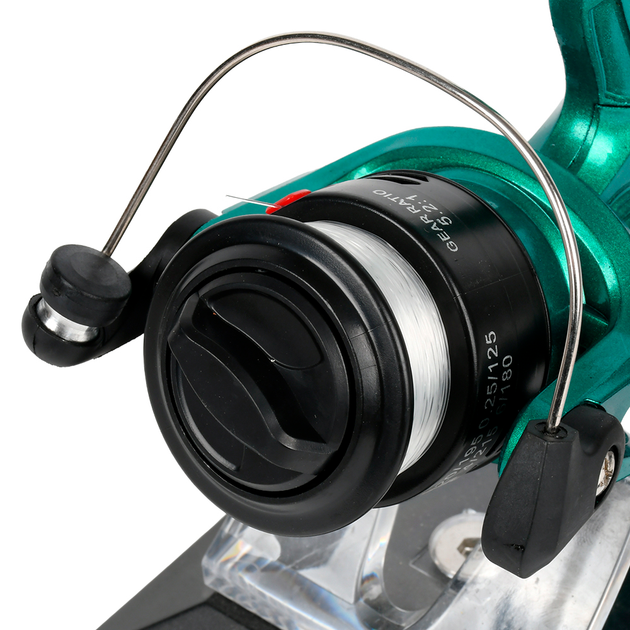 Котушка рибальська Stenson JUSY200-2 2000 1bb з ліскою Green - зображення 2