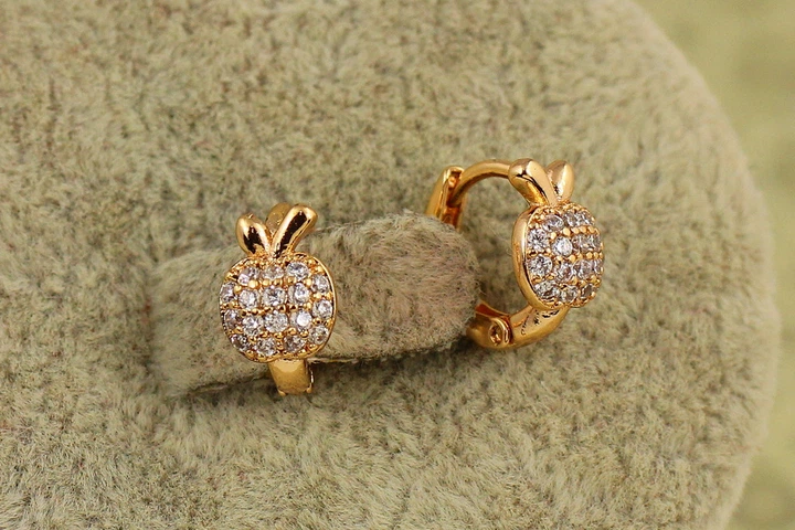Сережки дитячі Xuping Jewelry яблучка золотисті - зображення 2