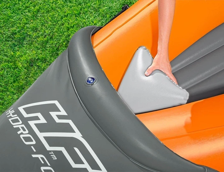 Надувний каяк Bestway Lite-Rapid X2 65077 – 2-місний байдарка 321×88×42 см, вантажопідйомність до 160 кг, у комплекті 2 весла та насос - зображення 6