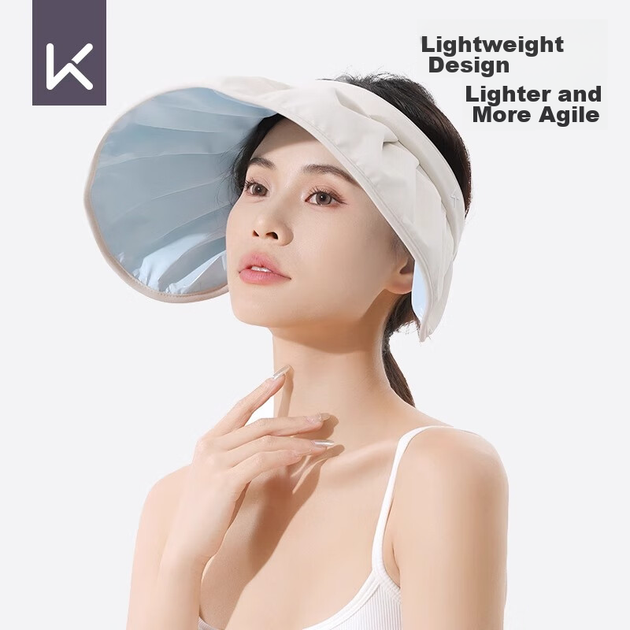 Солнцезащитная шляпа Keep Sun Protection Hat, для активного отдыха [защита от УФ-излучения], летняя широкополая шляпа для походов, цвет Moon White. - изображение 8